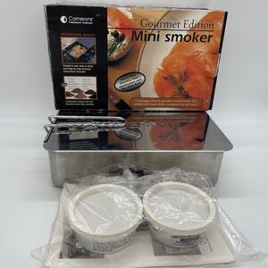 Camerons Gourmet Edition Mini Smoker USED ONCE in EUC Brochure and‎ wood chips
